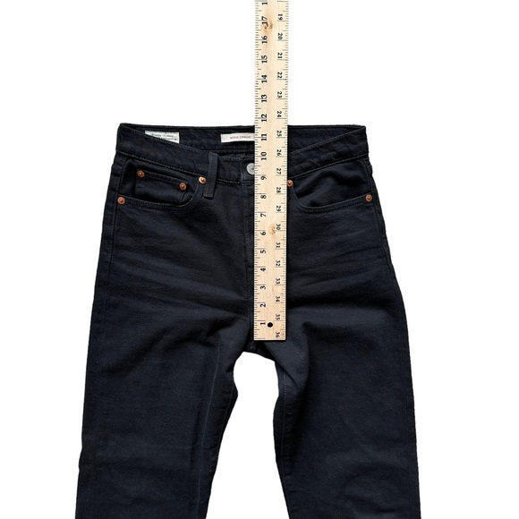 Levi’s Wedgie Straight Black Button Fly Jeans Size 25 - Picture 5 of 7